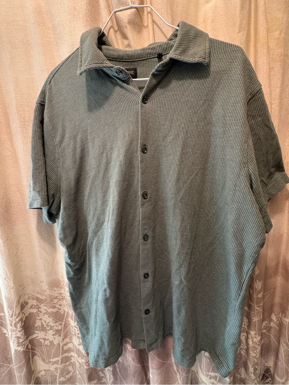 Buffalo David Bitton Olive Green Short-Sleeve Button-Down Shirt